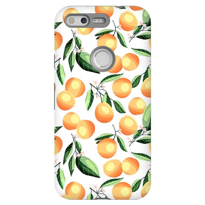 Pixel StrongFit Orange pattern, on white by Jelena Obradovic
