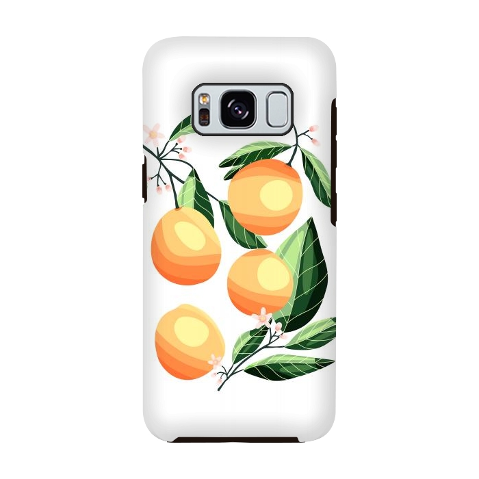 Galaxy S8 StrongFit Peaches on white by Jelena Obradovic