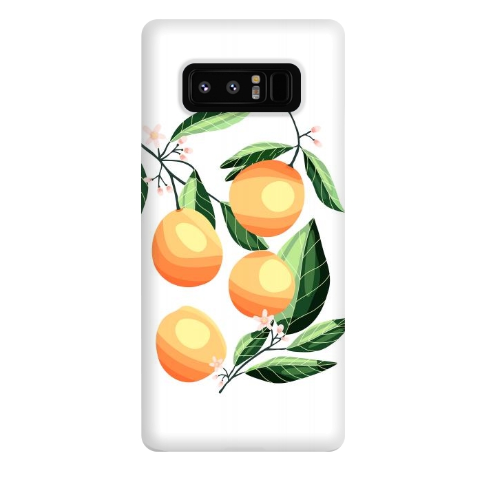 Galaxy Note 8 StrongFit Peaches on white by Jelena Obradovic