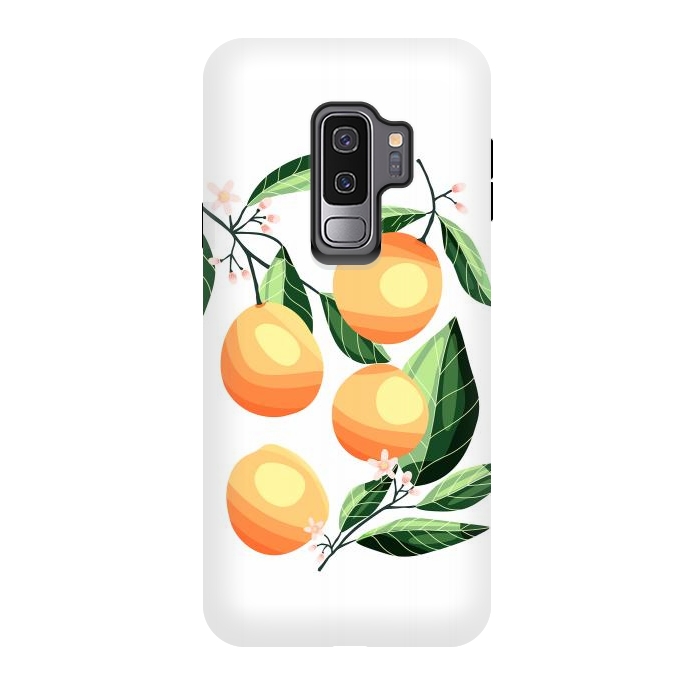 Galaxy S9 plus StrongFit Peaches on white by Jelena Obradovic