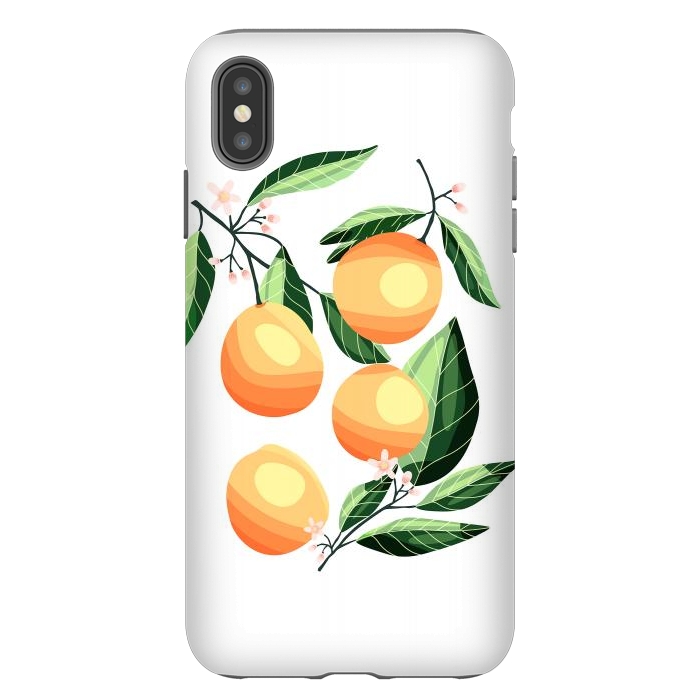 iPhone Xs Max StrongFit Peaches on white by Jelena Obradovic