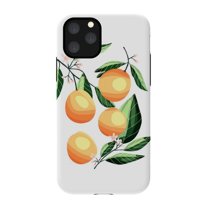 iPhone 11 Pro StrongFit Peaches on white by Jelena Obradovic
