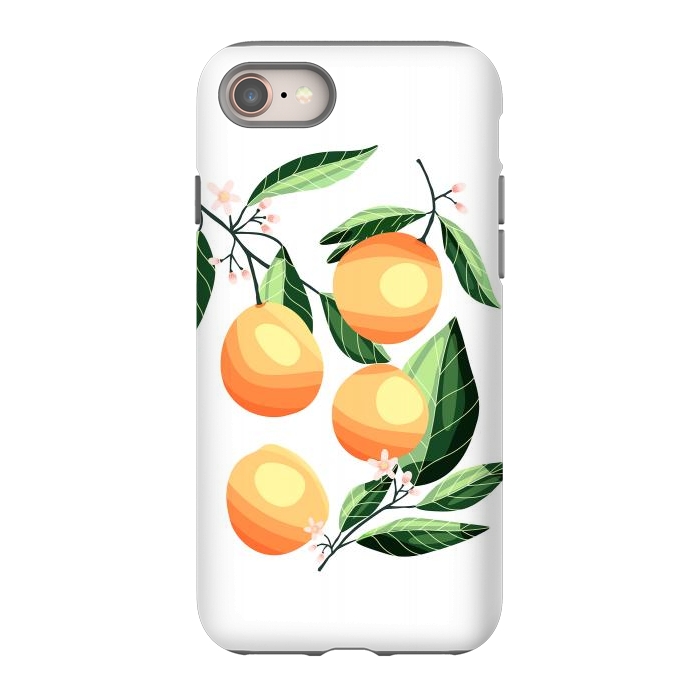 iPhone SE StrongFit Peaches on white by Jelena Obradovic
