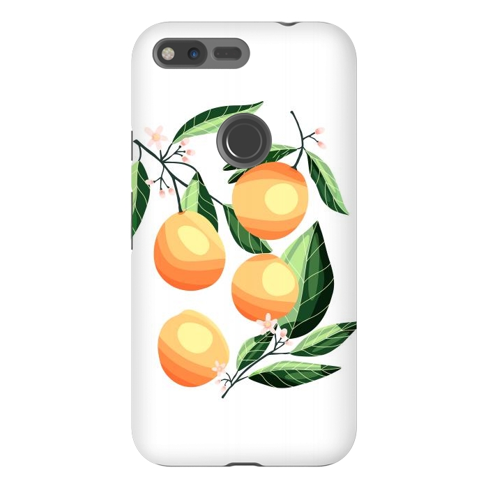 Pixel XL StrongFit Peaches on white by Jelena Obradovic