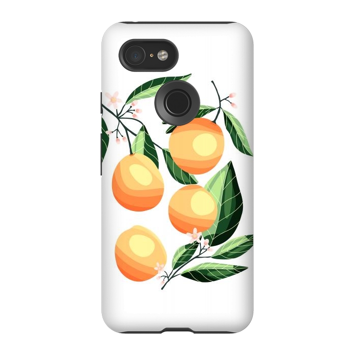 Pixel 3 StrongFit Peaches on white by Jelena Obradovic