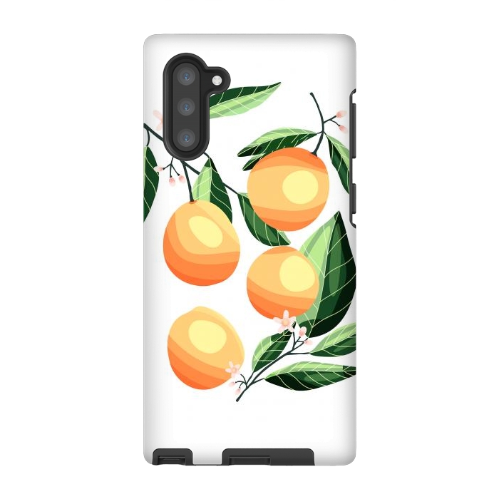 Galaxy Note 10 StrongFit Peaches on white by Jelena Obradovic