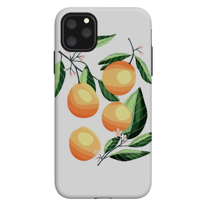 iPhone 11 Pro Max StrongFit Peaches on white by Jelena Obradovic