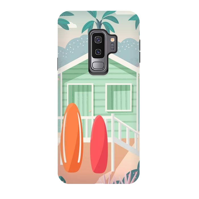 Galaxy S9 plus StrongFit Beach cabin by Jelena Obradovic