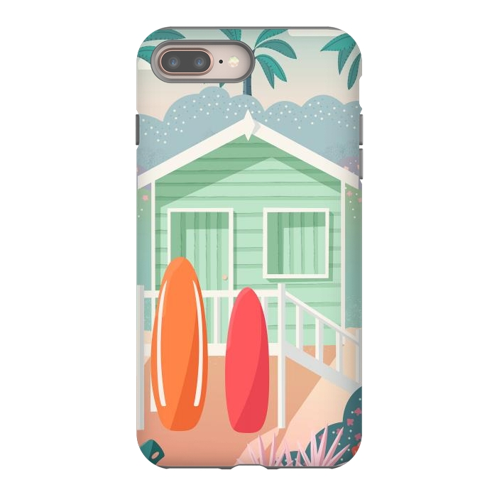 iPhone 8 plus StrongFit Beach cabin by Jelena Obradovic