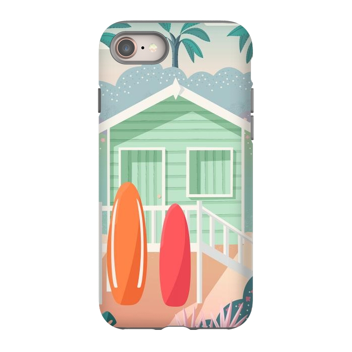 iPhone SE StrongFit Beach cabin by Jelena Obradovic