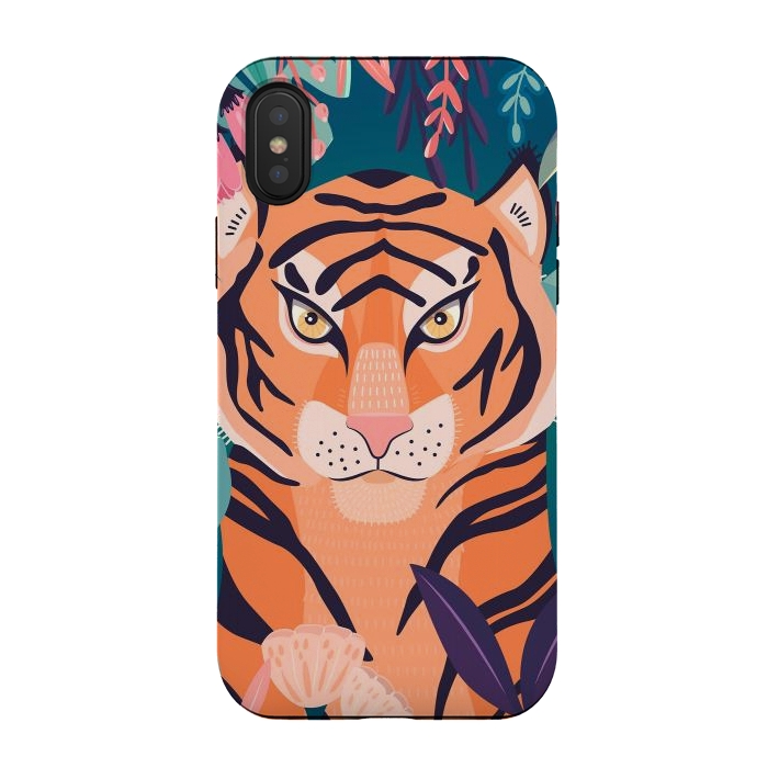iPhone Xs / X StrongFit Tiger in nature by Jelena Obradovic