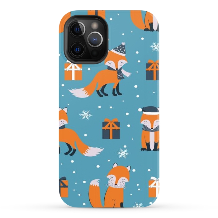 iPhone 12 Pro Max StrongFit cute xmas fox by haroulita