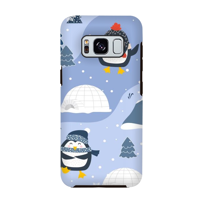 Galaxy S8 StrongFit winter happy penguins by haroulita