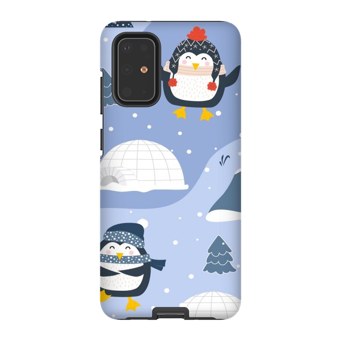 Galaxy S20 Plus StrongFit winter happy penguins by haroulita