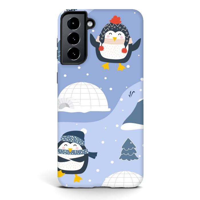 Galaxy S21 StrongFit winter happy penguins by haroulita