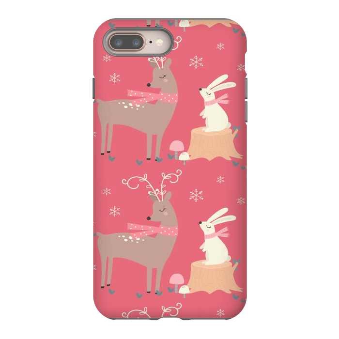 iPhone 7 plus StrongFit deers and rabbits by haroulita