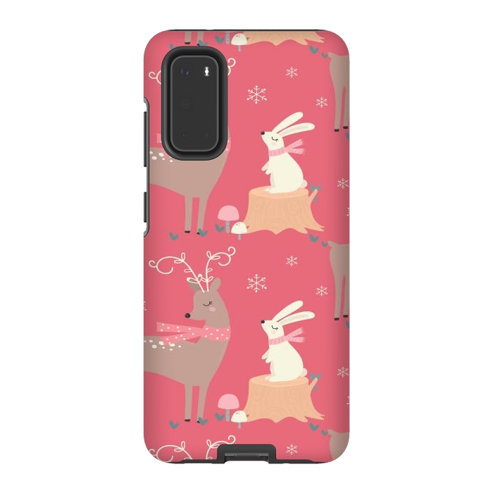 Galaxy S20 StrongFit deers and rabbits by haroulita