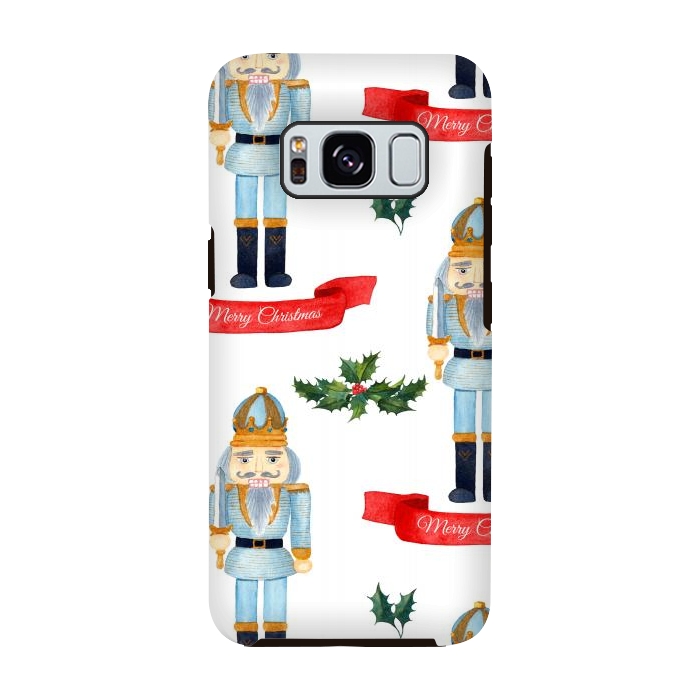 Galaxy S8 StrongFit merry christmas-nutcrackers by haroulita