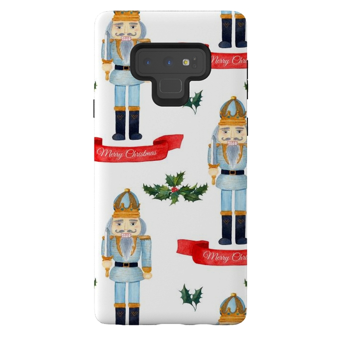 Galaxy Note 9 StrongFit merry christmas-nutcrackers by haroulita
