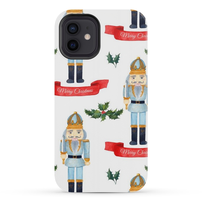 iPhone 12 mini StrongFit merry christmas-nutcrackers by haroulita