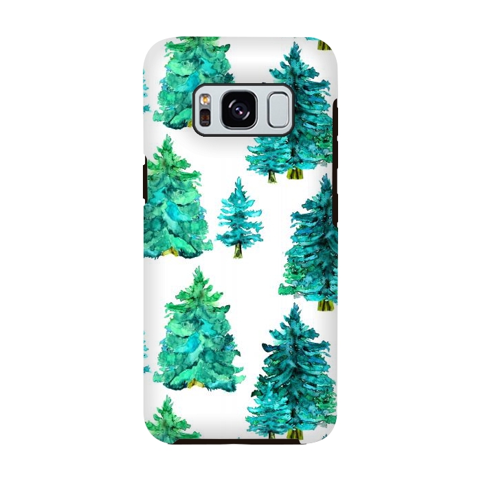 Galaxy S8 StrongFit christmas winter trees by haroulita