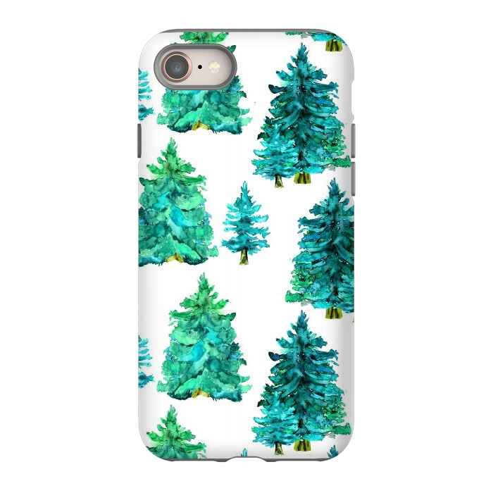 iPhone 8 StrongFit christmas winter trees by haroulita