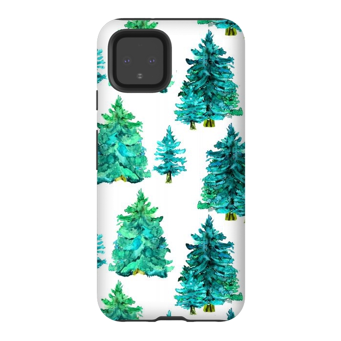 Pixel 4 StrongFit christmas winter trees by haroulita