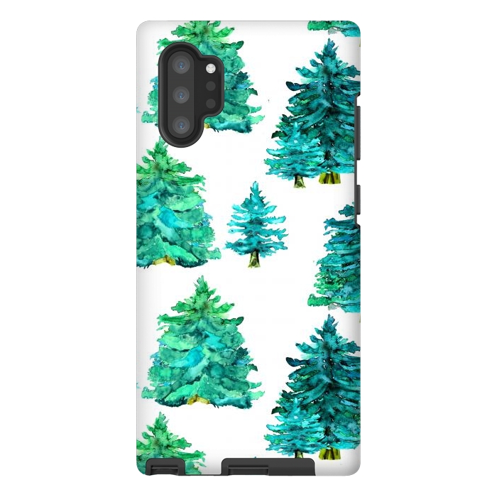 Galaxy Note 10 plus StrongFit christmas winter trees by haroulita