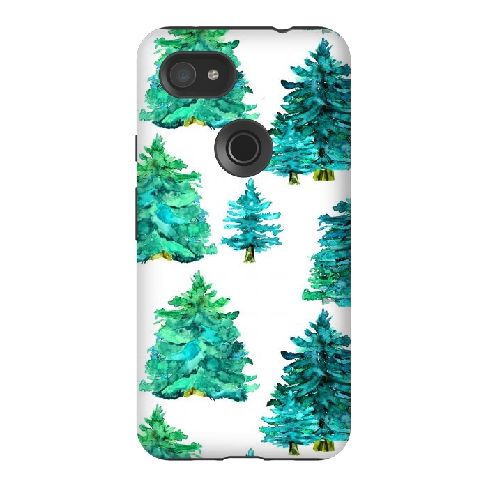 Pixel 3AXL StrongFit christmas winter trees by haroulita