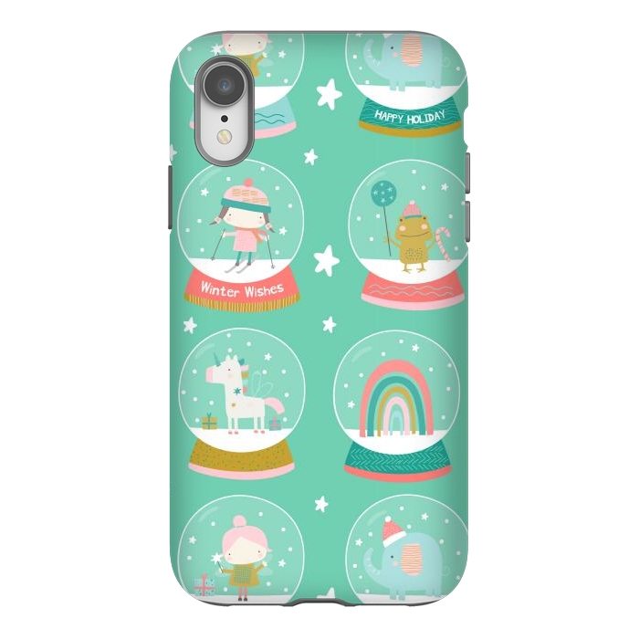 iPhone Xr StrongFit xmas snowglobe by haroulita