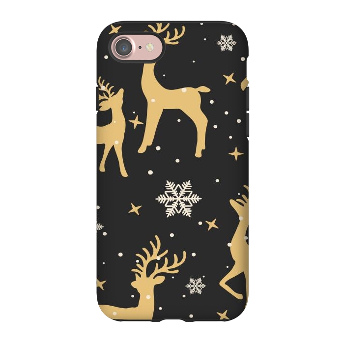 iPhone 7 StrongFit gold deers xmas  by haroulita