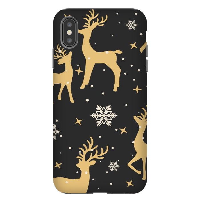 iPhone Xs Max StrongFit gold deers xmas  by haroulita