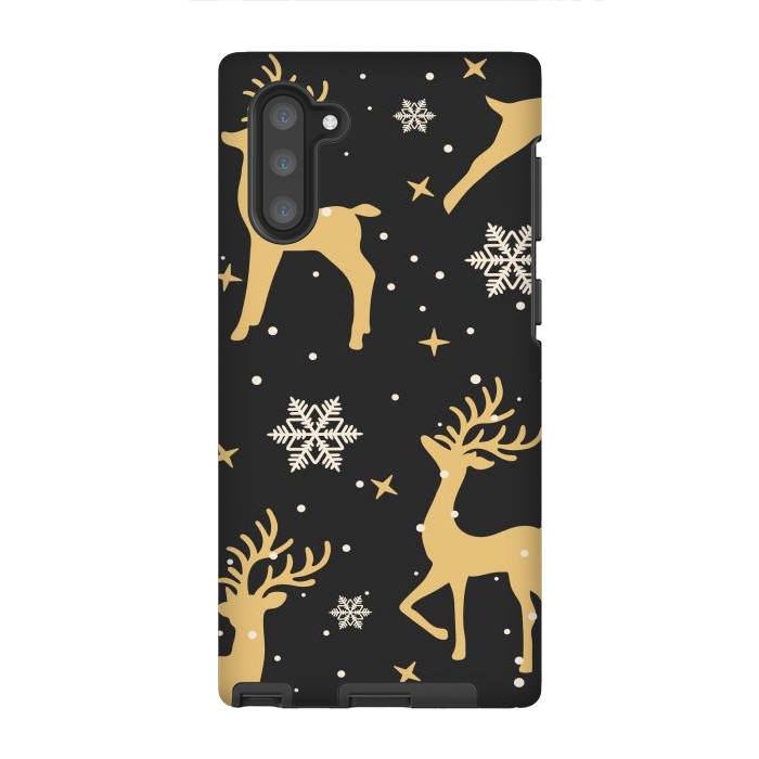 Galaxy Note 10 StrongFit gold deers xmas  by haroulita