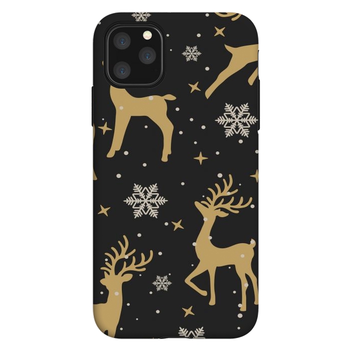 iPhone 11 Pro Max StrongFit gold deers xmas  by haroulita