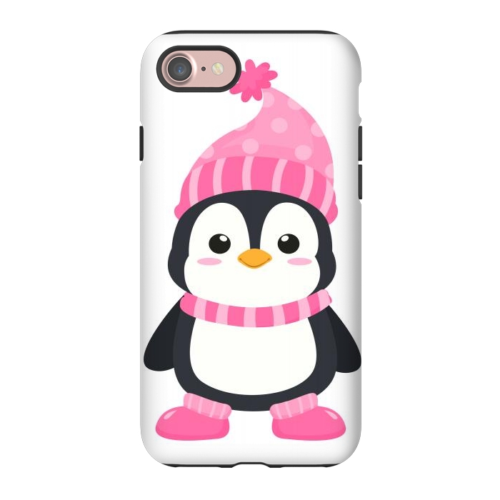 iPhone 7 StrongFit cute pink penguin  by haroulita