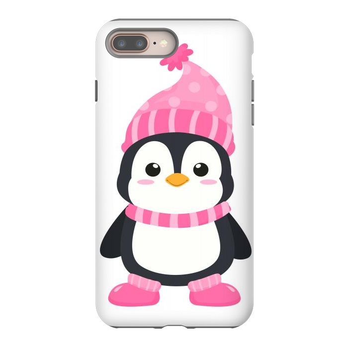 iPhone 8 plus StrongFit cute pink penguin  by haroulita