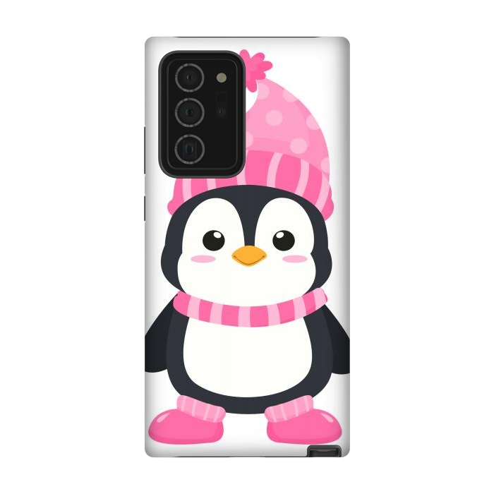 Galaxy Note 20 Ultra StrongFit cute pink penguin  by haroulita