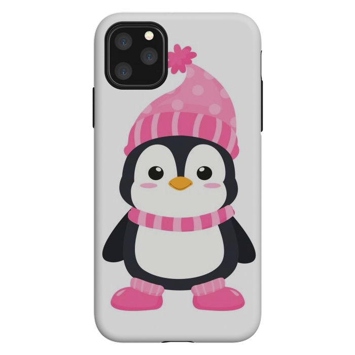 iPhone 11 Pro Max StrongFit cute pink penguin  by haroulita