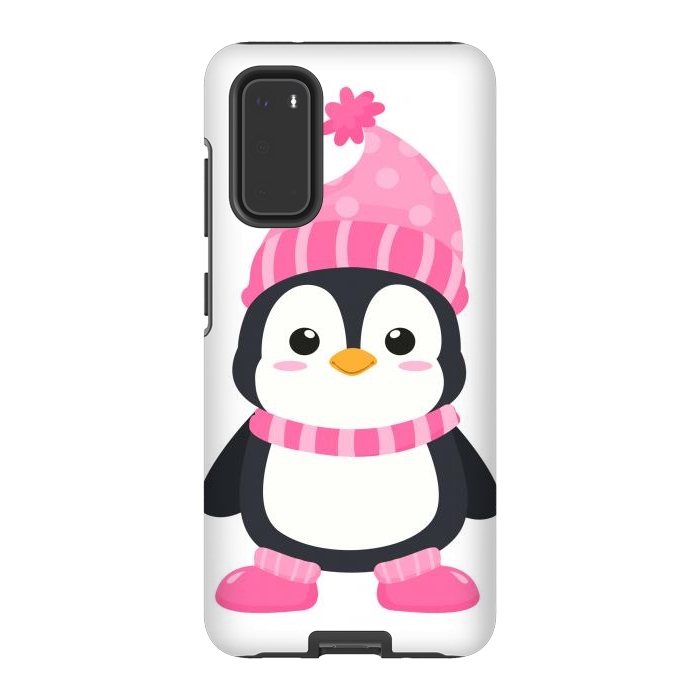Galaxy S20 StrongFit cute pink penguin  by haroulita