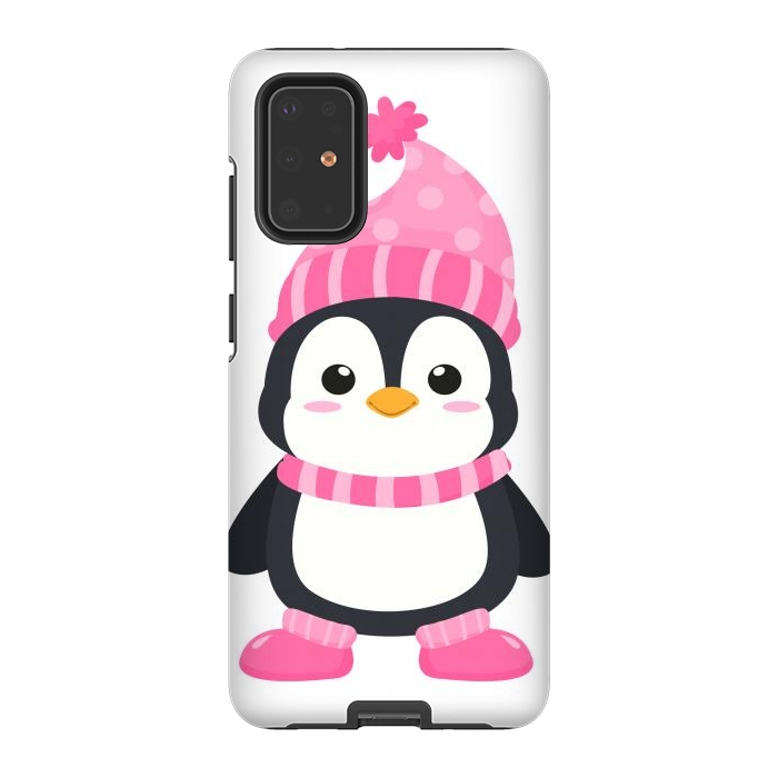 Galaxy S20 Plus StrongFit cute pink penguin  by haroulita