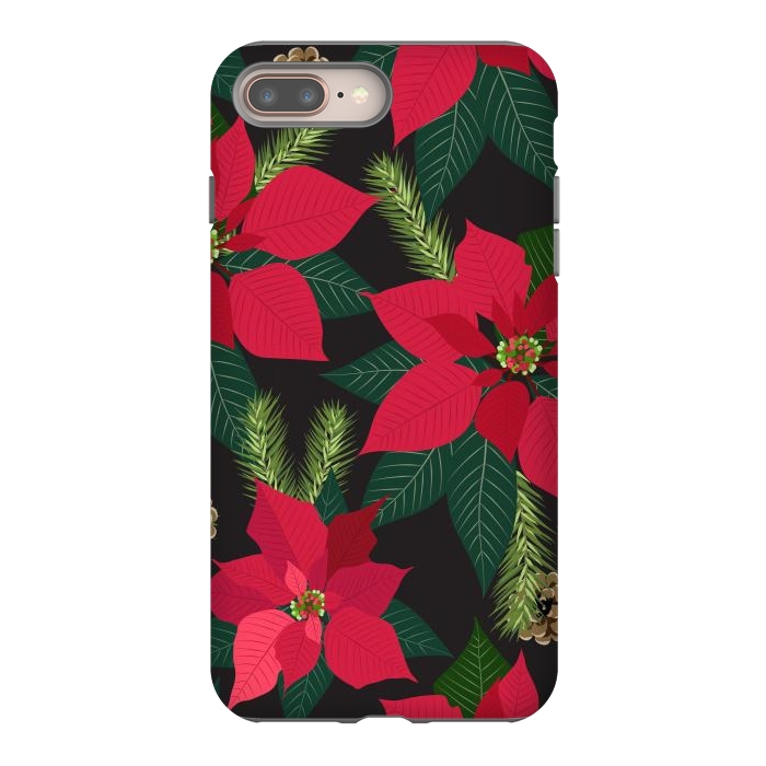 iPhone 7 plus StrongFit Christmas poinsetta flowers by haroulita