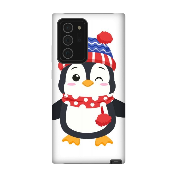 Galaxy Note 20 Ultra StrongFit adorable penguin with winter clothes by haroulita