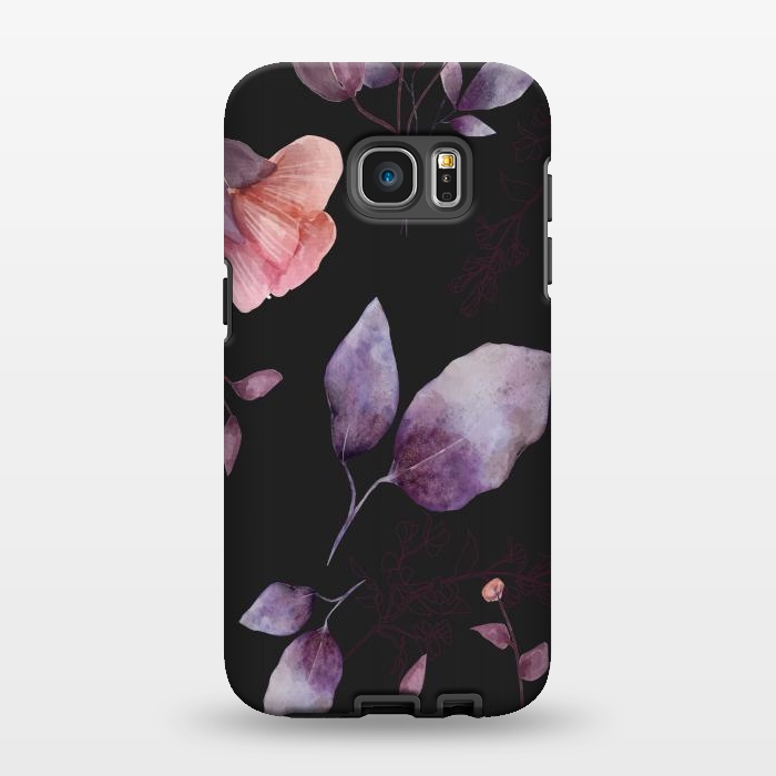 Galaxy S7 EDGE StrongFit rose gray flowers by haroulita