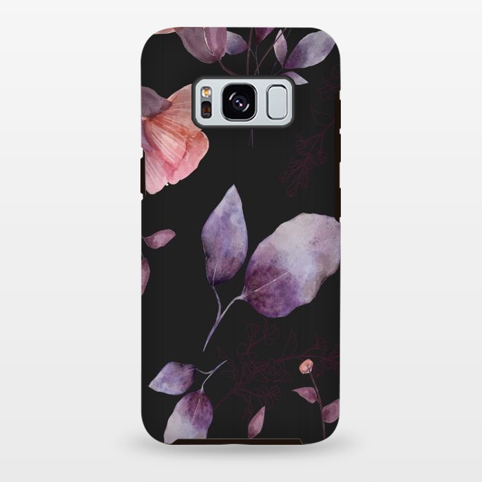 Galaxy S8 plus StrongFit rose gray flowers by haroulita