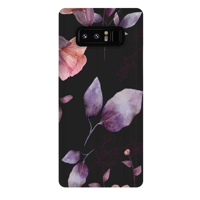 Galaxy Note 8 StrongFit rose gray flowers by haroulita