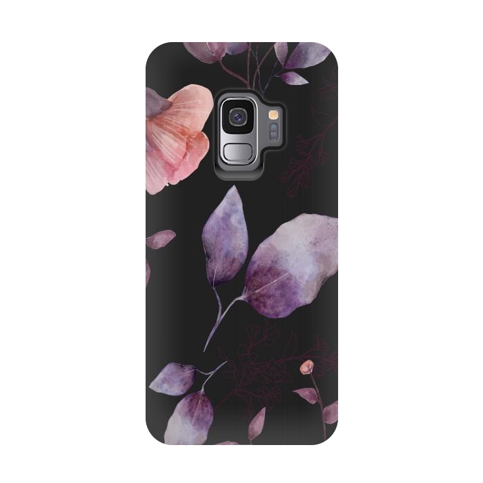 Galaxy S9 StrongFit rose gray flowers by haroulita