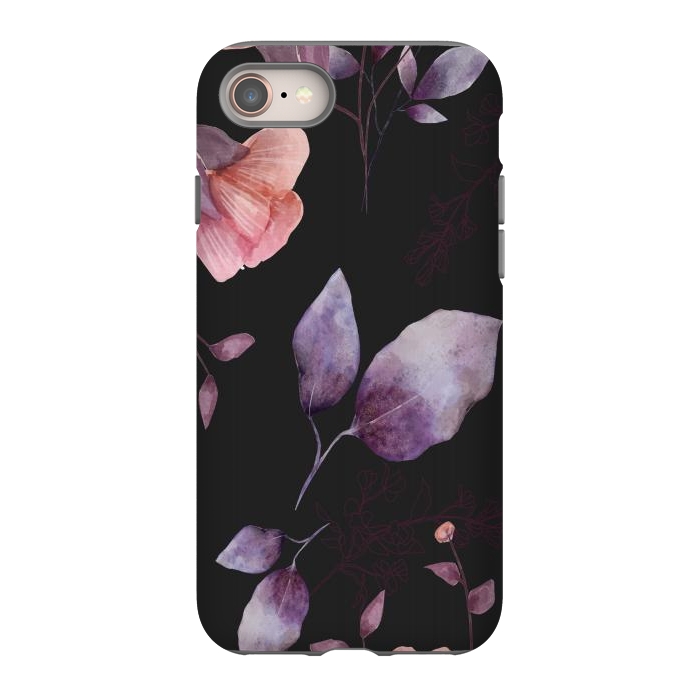 iPhone 8 StrongFit rose gray flowers by haroulita