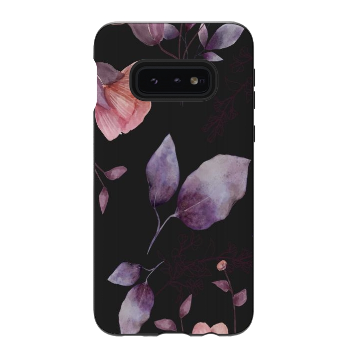 Galaxy S10e StrongFit rose gray flowers by haroulita
