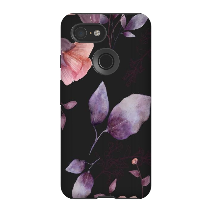 Pixel 3 StrongFit rose gray flowers by haroulita
