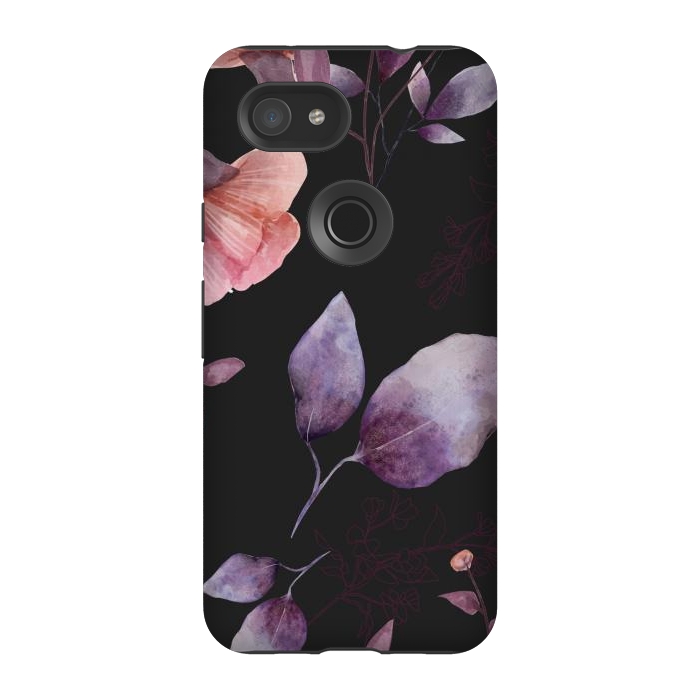 Pixel 3A StrongFit rose gray flowers by haroulita
